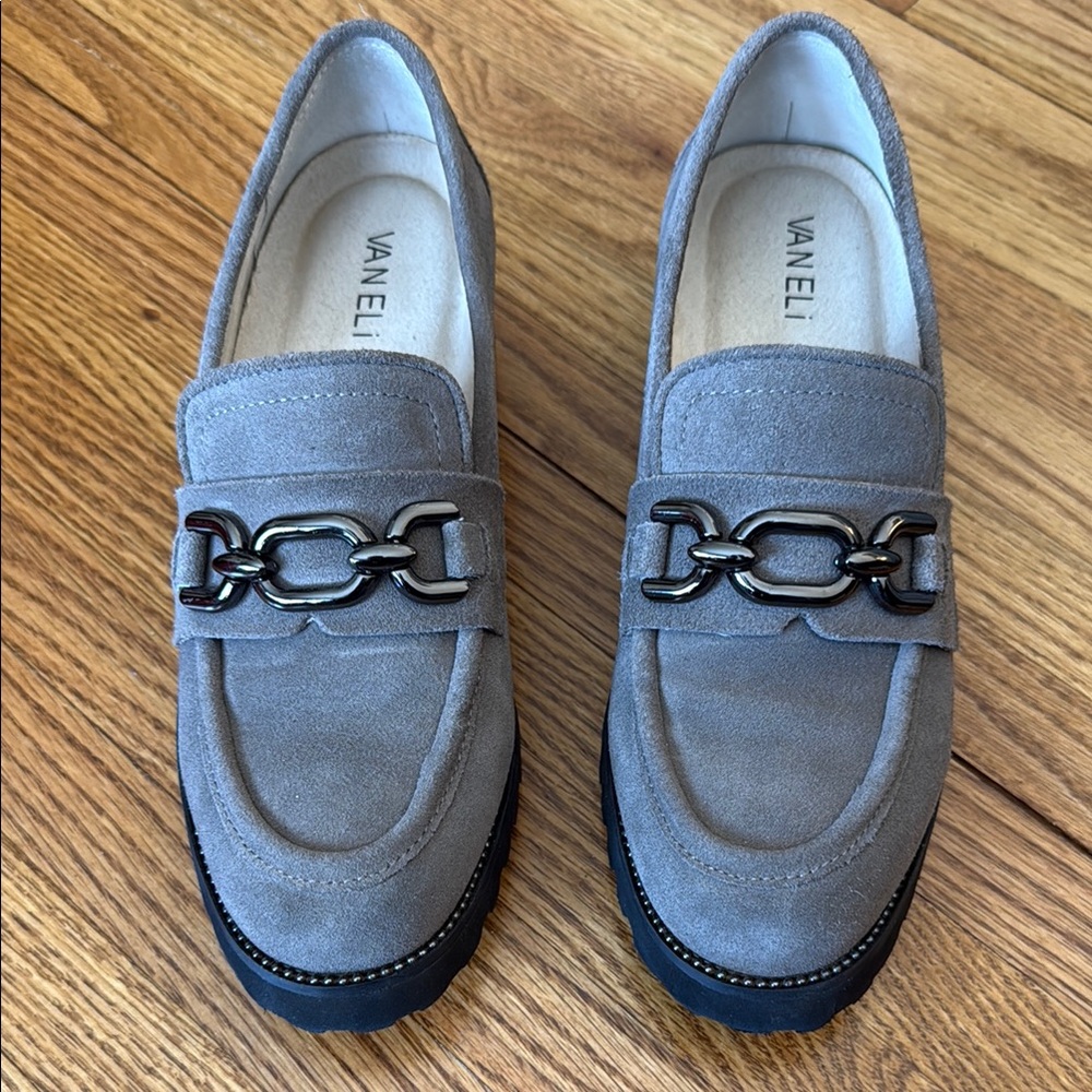 Van Eli Gray Suede Loafers